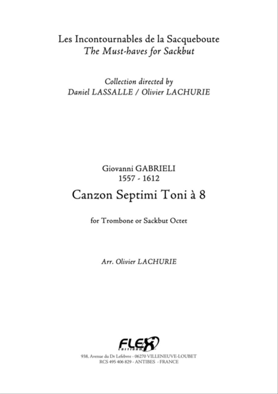 Canzon Septimi Toni a 8 Trombone scores gallery preview page 1