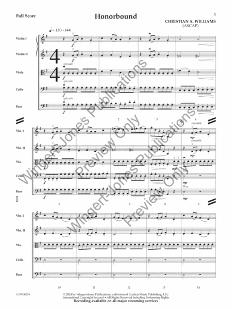 Honorbound String Orchestra scores gallery preview page 4