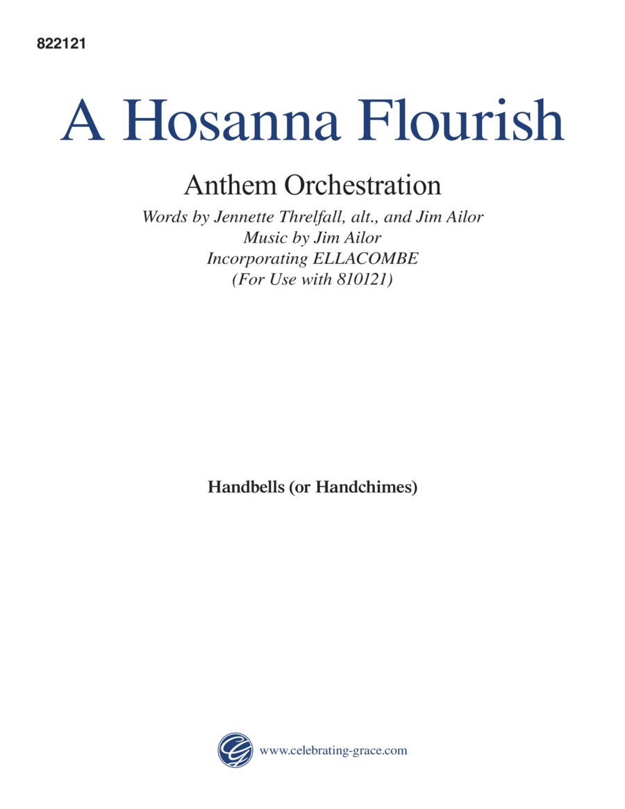 A Hosanna Flourish Handbells (Digital only) 4-Part scores gallery preview page 1