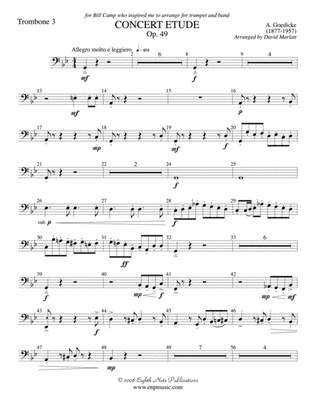 Concert Etude, Op. 49 (Solo Trumpet and Concert Band): 3rd Trombone