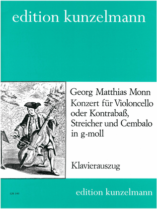 Konzert fur Violoncello oder Kontrabass (Concerto for Cello or Bass) in G Minor