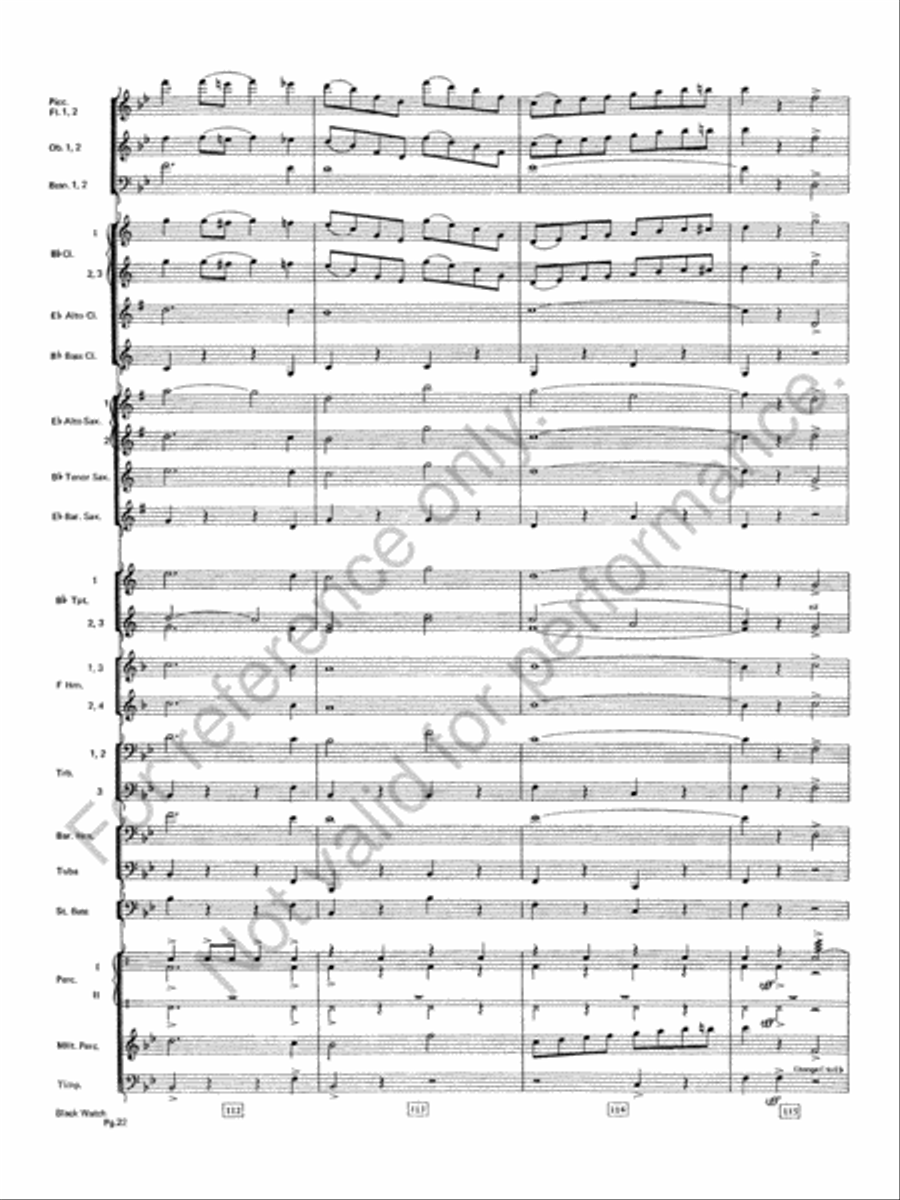 Black Watch Black Watch Concert Band scores gallery preview page 23