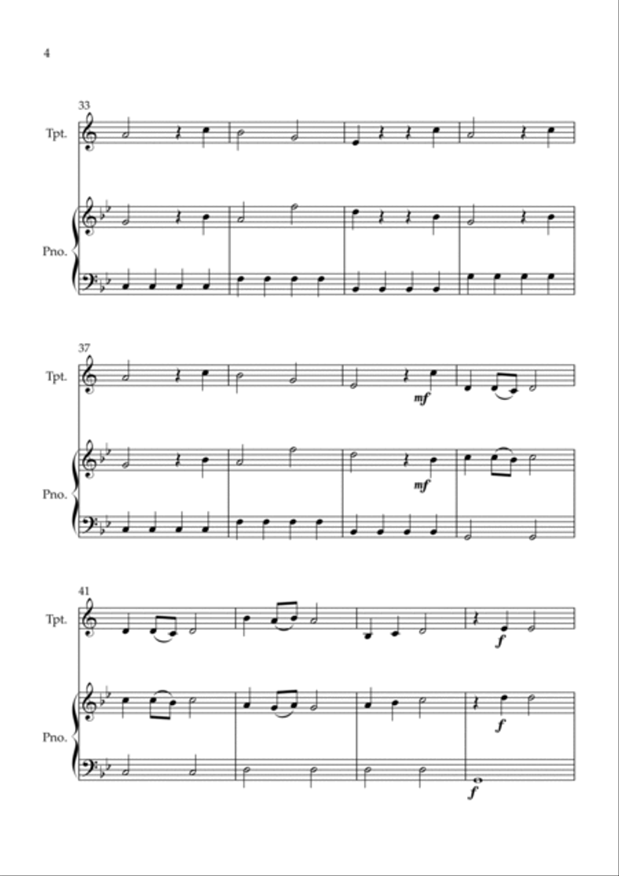Flowers B-Flat Trumpet scores gallery preview page 4