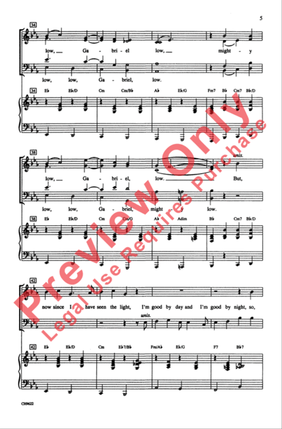 Blow, Gabriel, Blow 4-Part scores gallery preview page 5