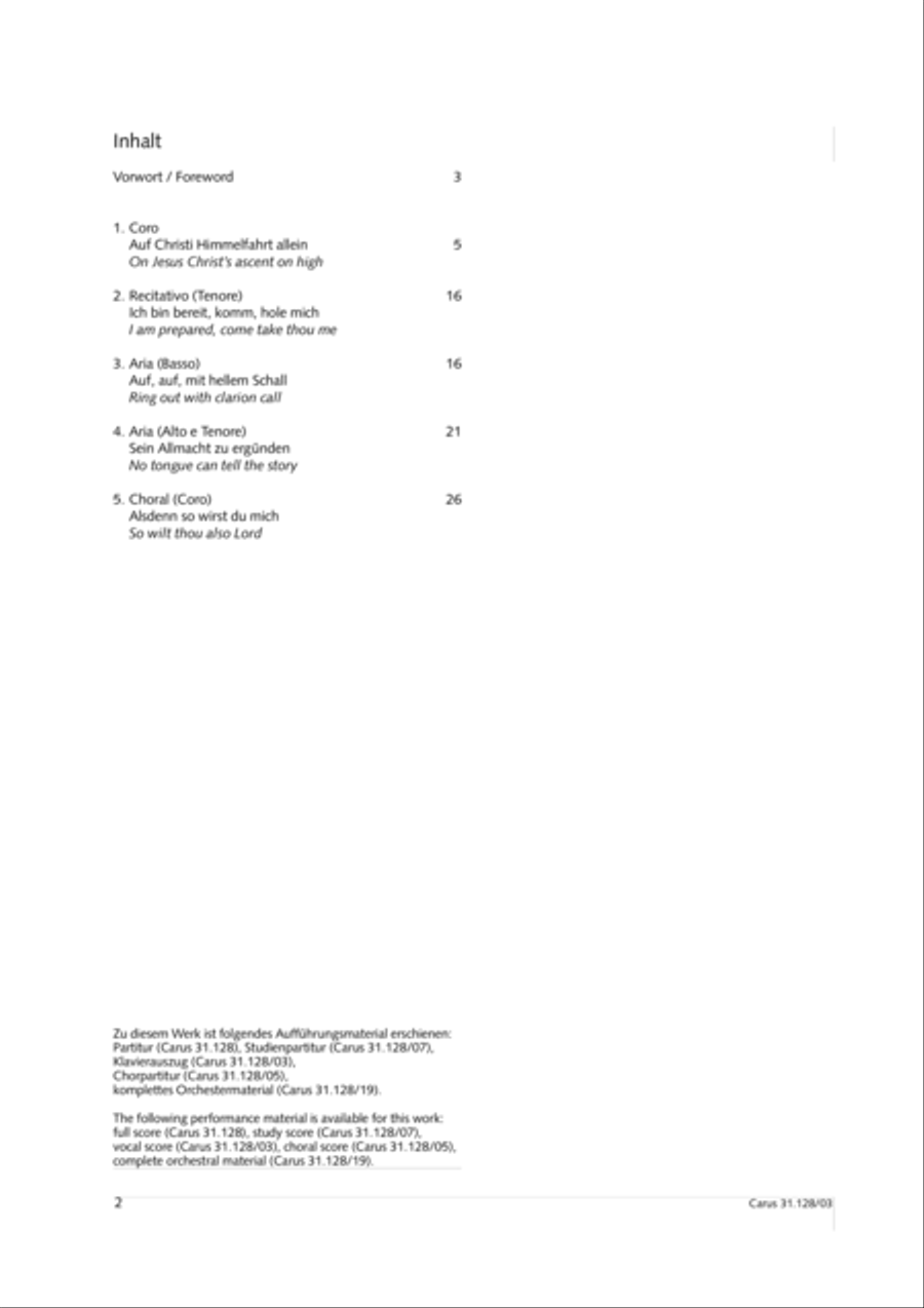 On Jesus Christ's ascent on high (Auf Christi Himmelfahrt allein) ATB scores gallery preview page 3