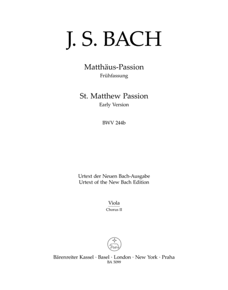 Matthaus-Passion BWV 244b