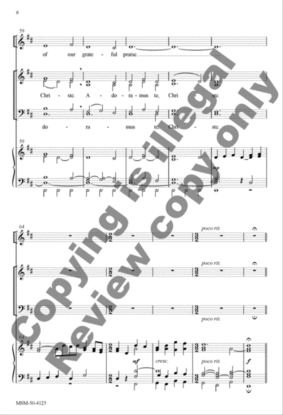 That Easter Day with Joy Was Bright 4-Part scores gallery preview page 8