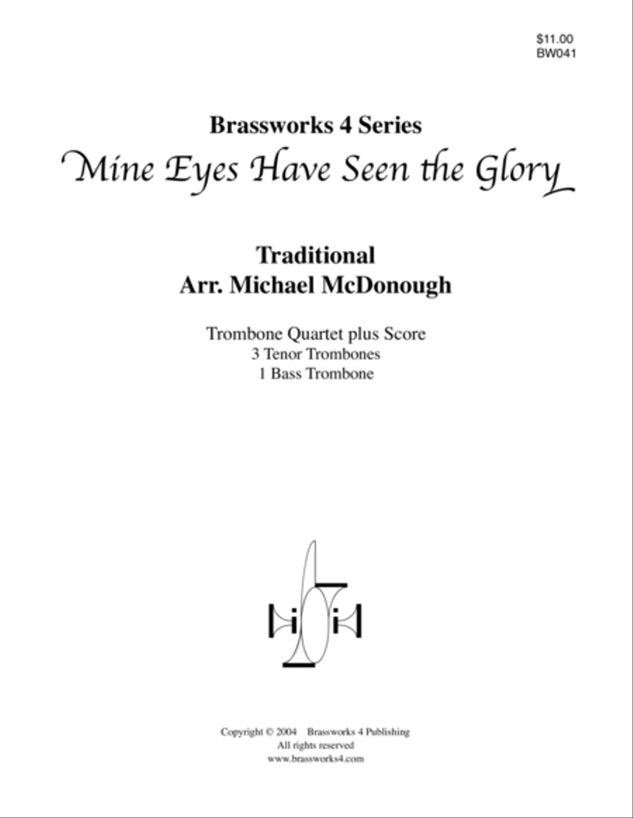 Mine Eyes Have Seen The Glory Trombone Quartet scores gallery preview page 1