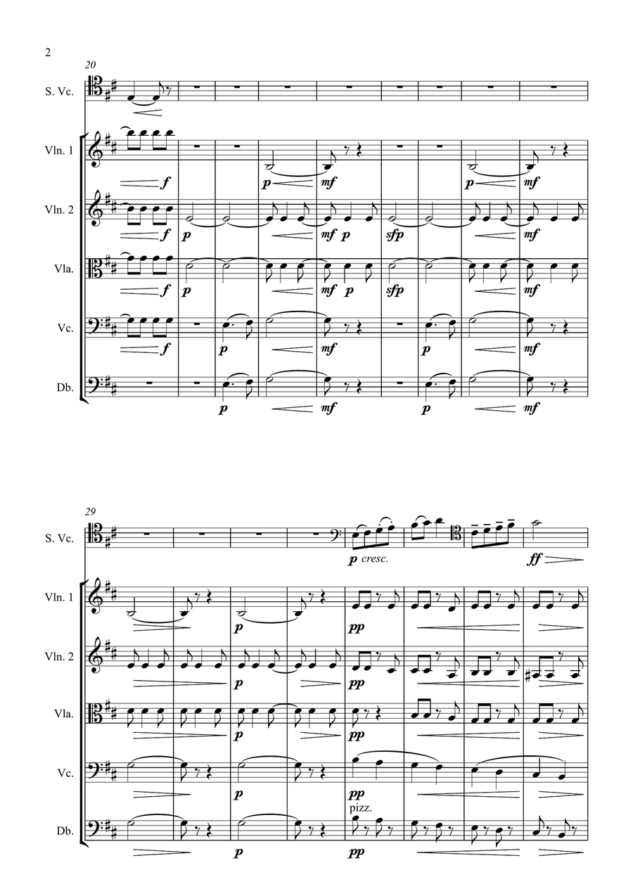 Tchaikovsky Pezzo Capriccioso Op. 62 for Cello and String Orchestra String Orchestra scores gallery preview page 3