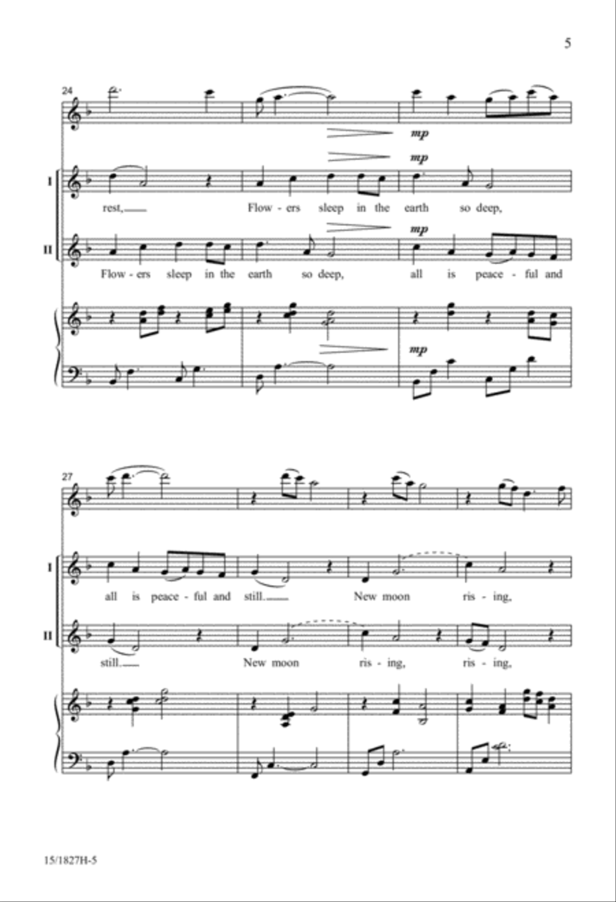 Kang Ding Flower Song Kang Ding Flower Song 2-Part scores gallery preview page 5