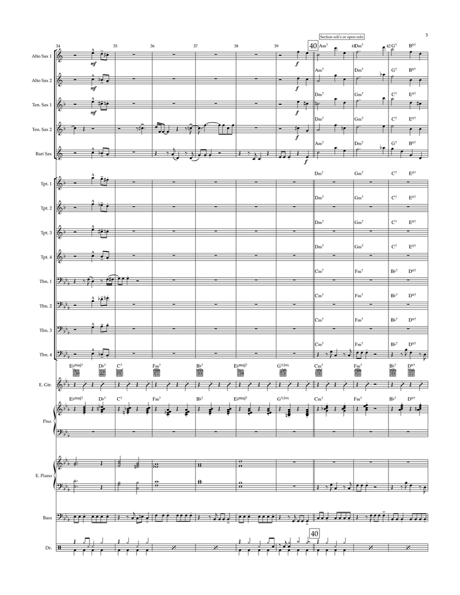 Fly Me To The Moon (In Other Words) Jazz Ensemble scores gallery preview page 5