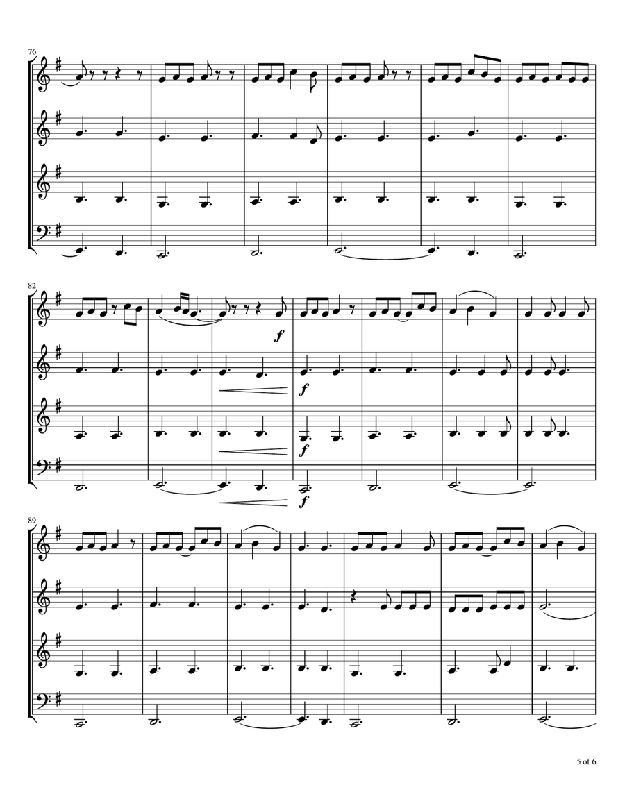 Chemtrails Over The Country Club Woodwind Quartet scores gallery preview page 6