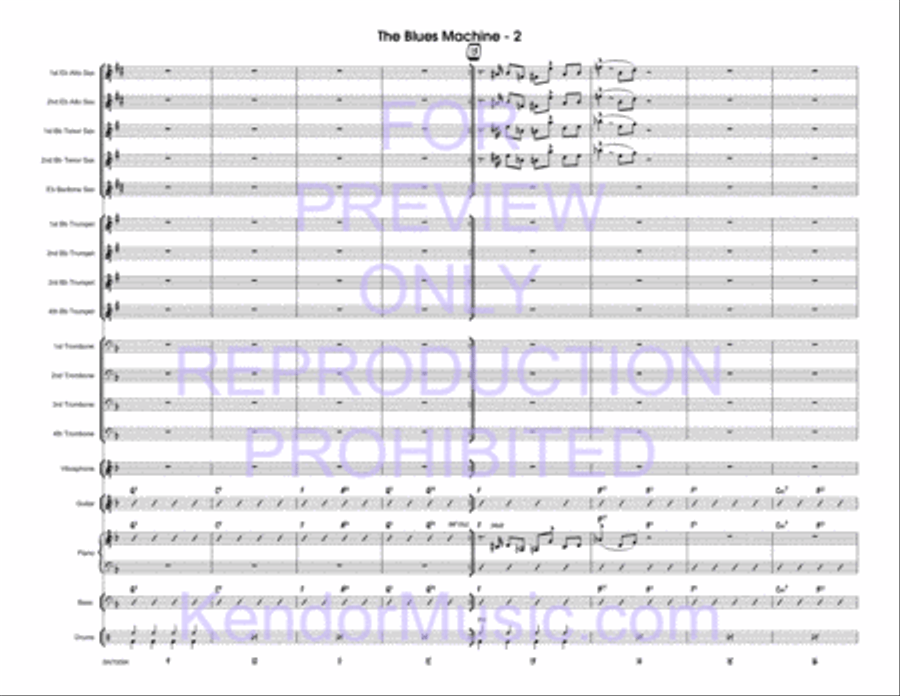 Blues Machine, The Blues Machine, The Jazz Ensemble scores gallery preview page 3