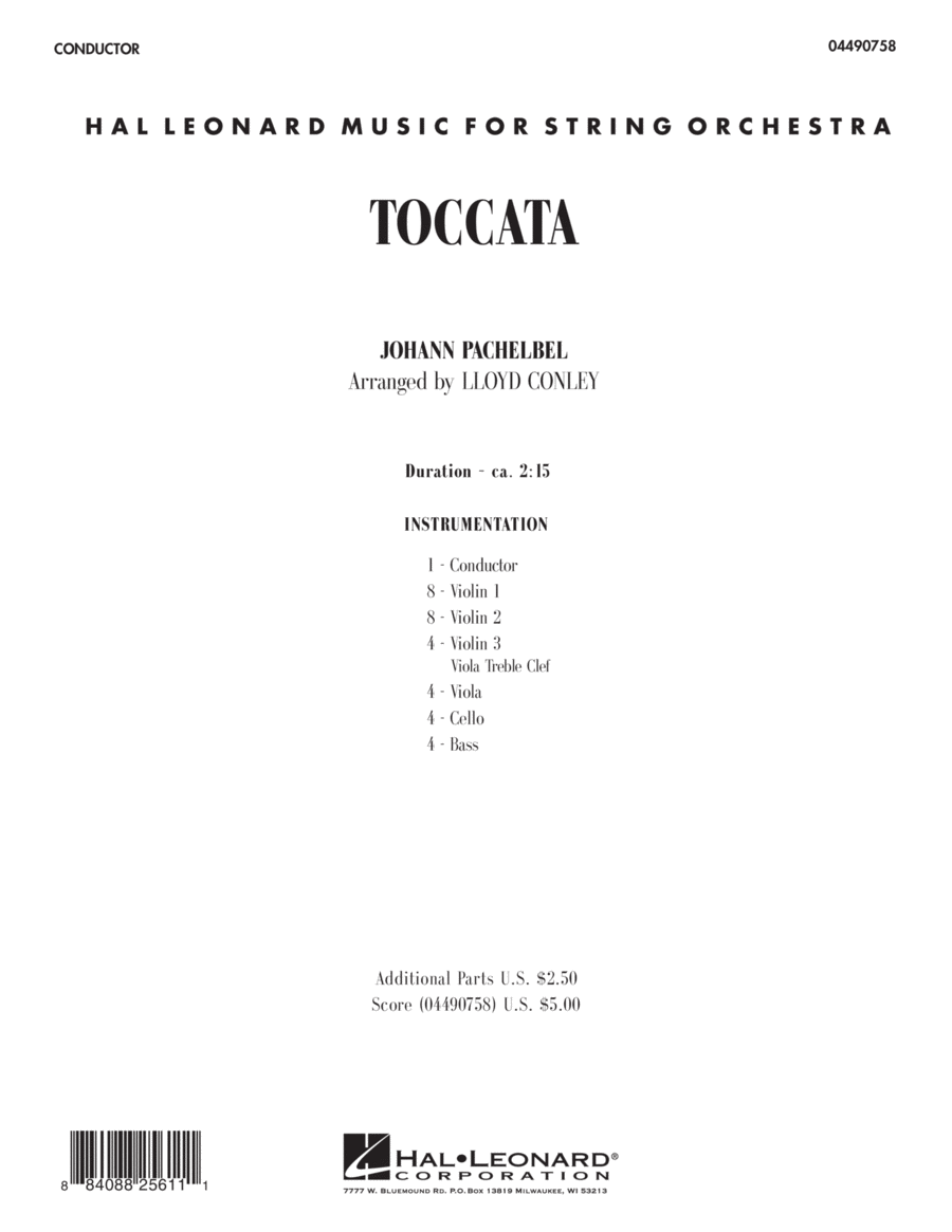 Toccata - Full Score