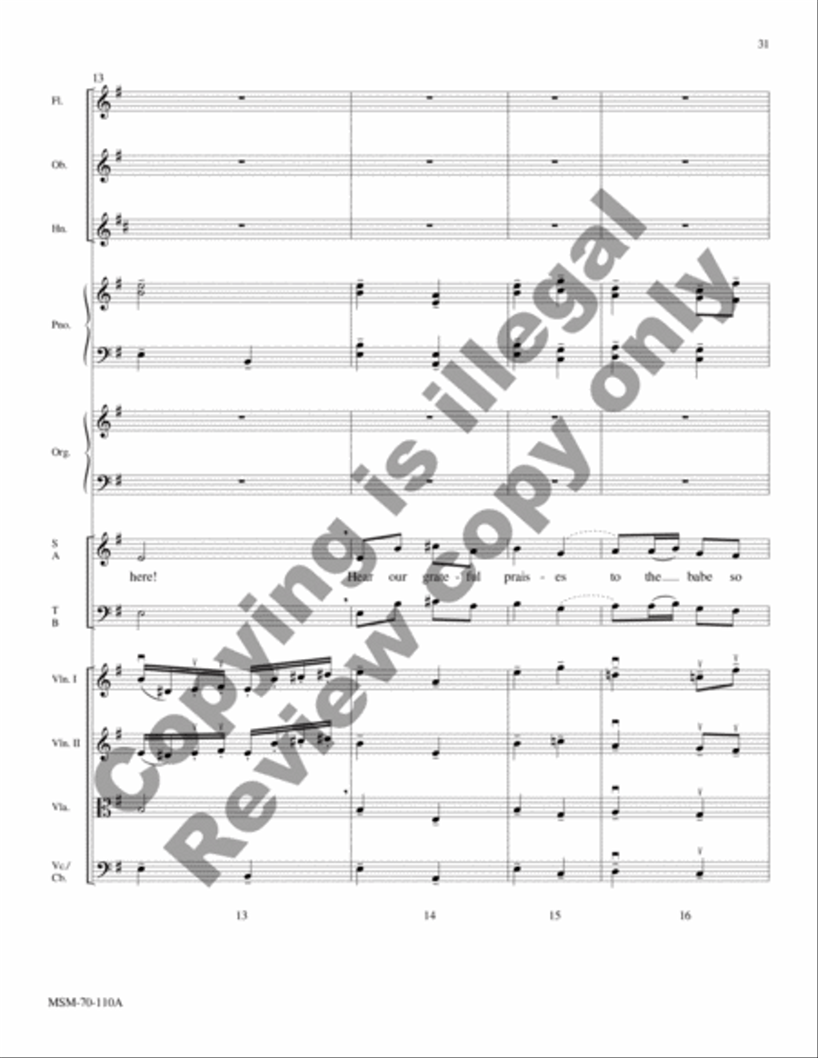 A Carol Suite (Chamber Orchestra Score) Choir scores gallery preview page 12