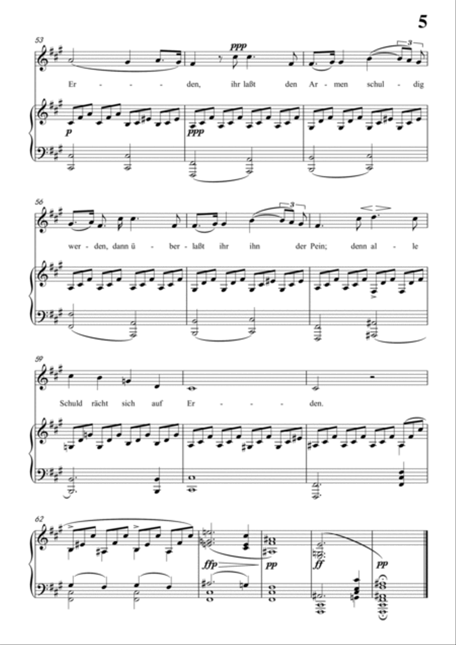 Schubert-Gesänge des Harfners,Op.12 No.2 in #F minor,for Vocal and Piano Voice scores gallery preview page 6