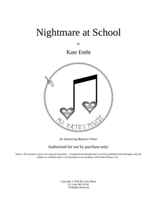 Nightmare at School (Late Beginner Piano)