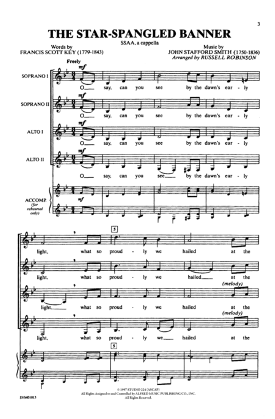 The Star-Spangled Banner Women's Choir scores gallery preview page 7