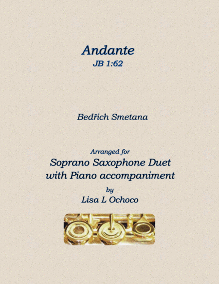 Andante JB 1:62 for Soprano Saxophone Duet with Piano image number null