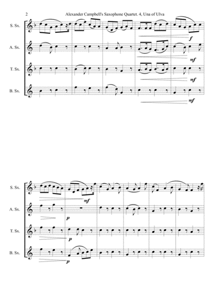 Alexander Campbell's Saxophone Quartet, 4th movement, Una of Ulva image number null