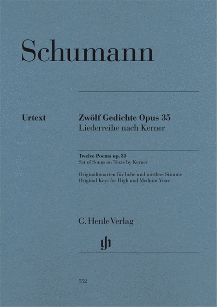 Book cover for Twelve Poems Op 35 High & Medium Voice