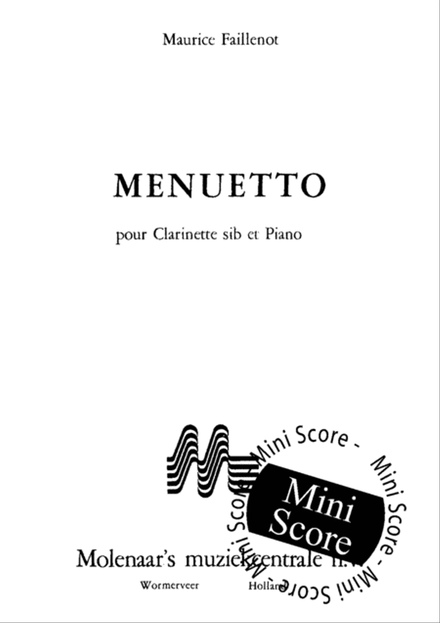 Menuetto Clarinet Solo scores gallery preview page 3
