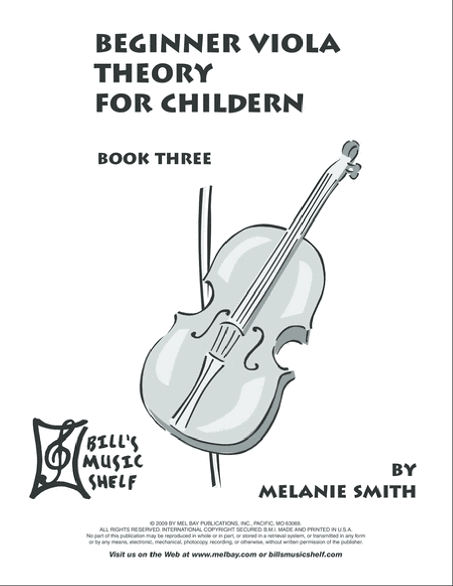 Beginner Viola Theory for Children, Book 3