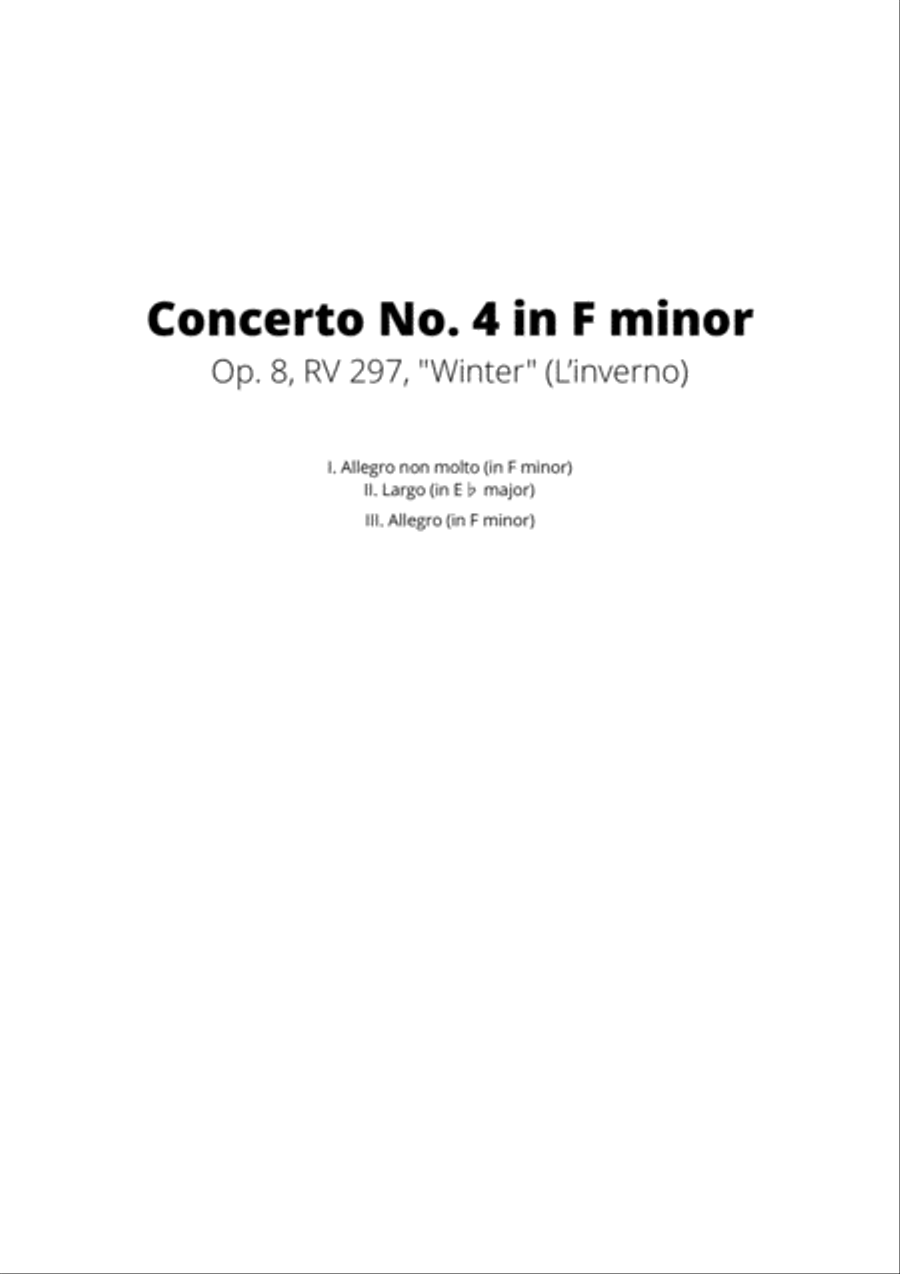 The Four Seasons - Winter (Piano Transcription) - Advanced piano Piano Solo scores gallery preview page 2