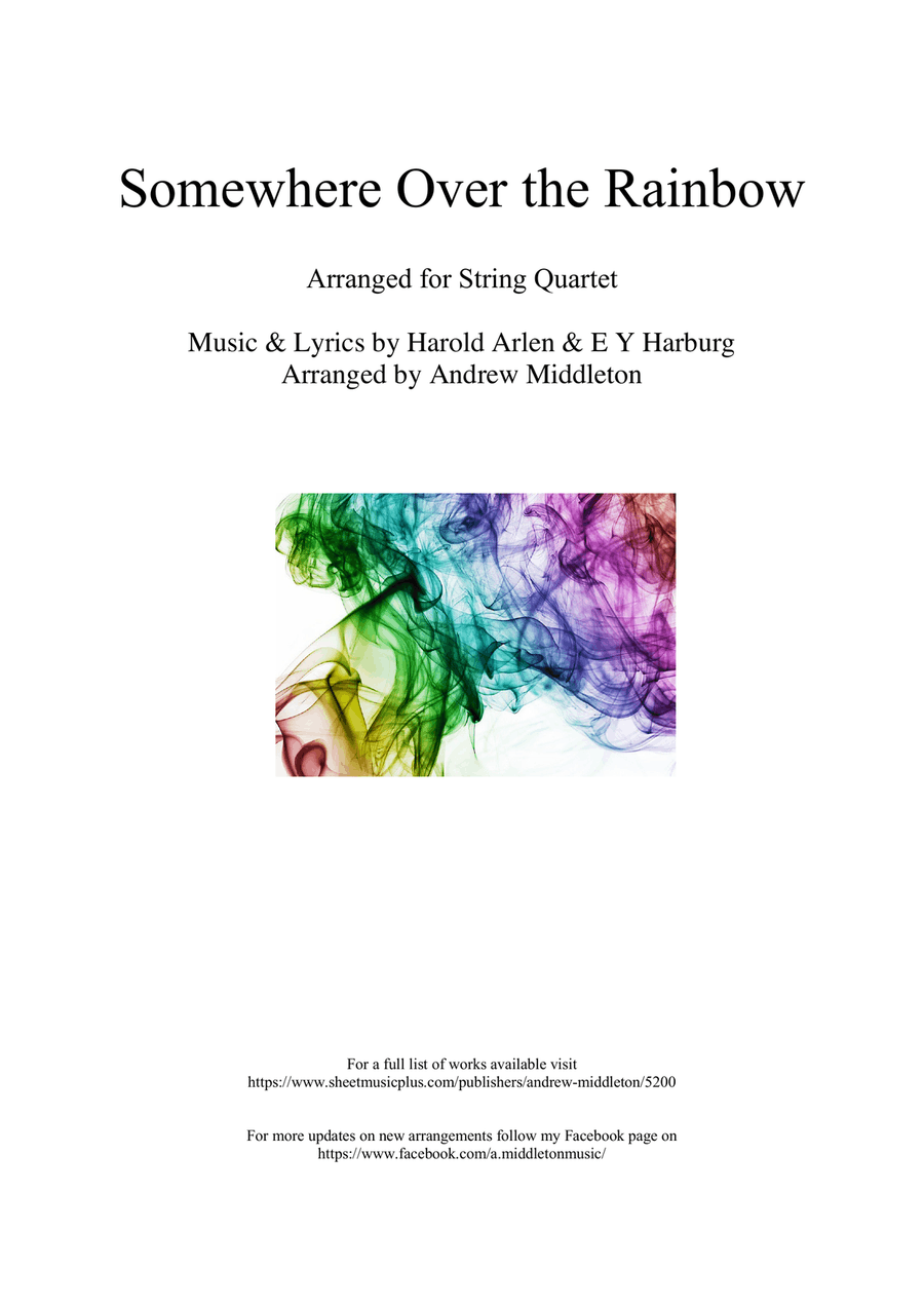 Over The Rainbow String Quartet scores gallery preview page 1