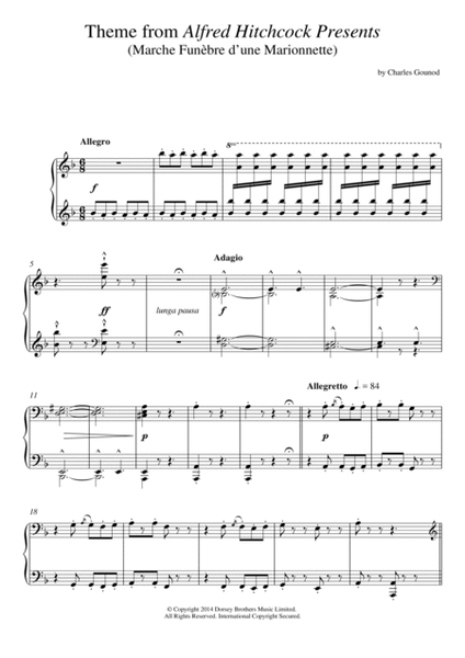 Funeral March Of A Marionette by Charles Francois Gounod Piano - Digital Sheet Music