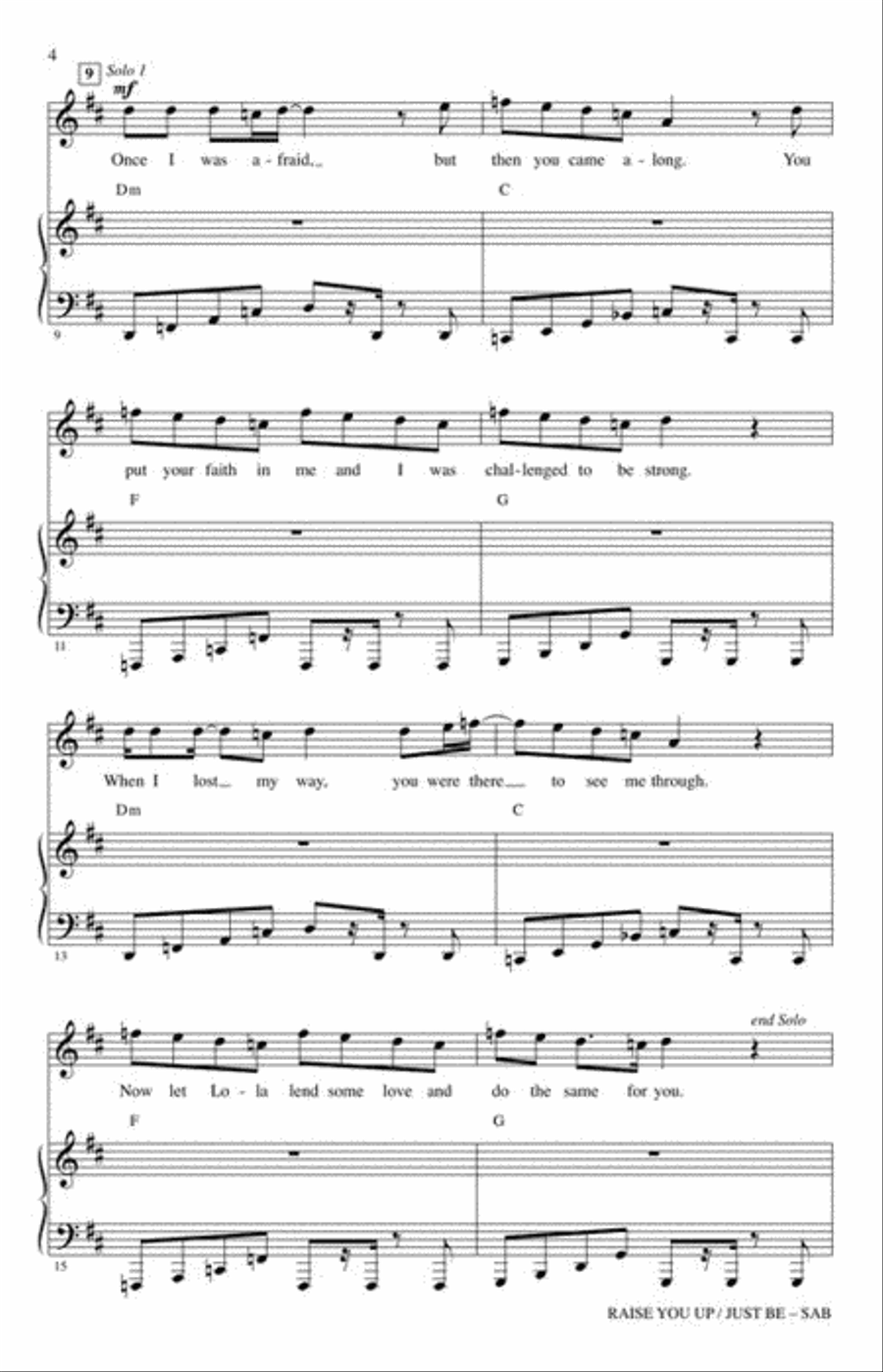 Raise You Up/Just Be Raise You Up/Just Be 3-Part scores gallery preview page 4
