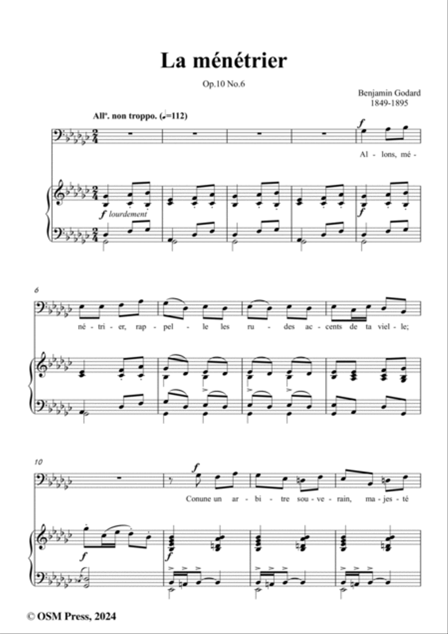 B. Godard-La ménétrier,in G flat Major,Op.10 No.6 Voice scores gallery preview page 2