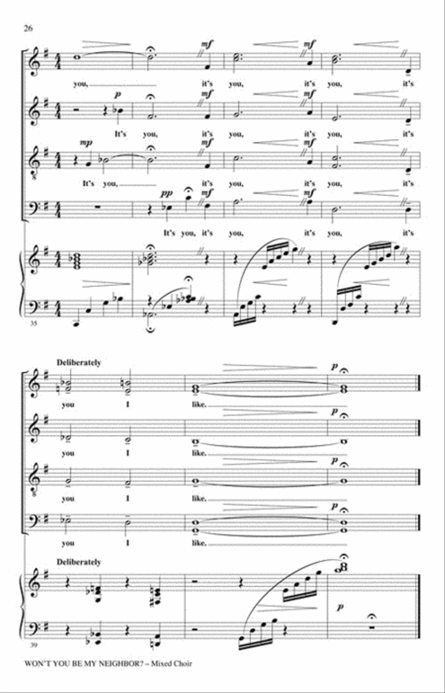 Won't You Be My Neighbor? Mixed Choir scores gallery preview page 5
