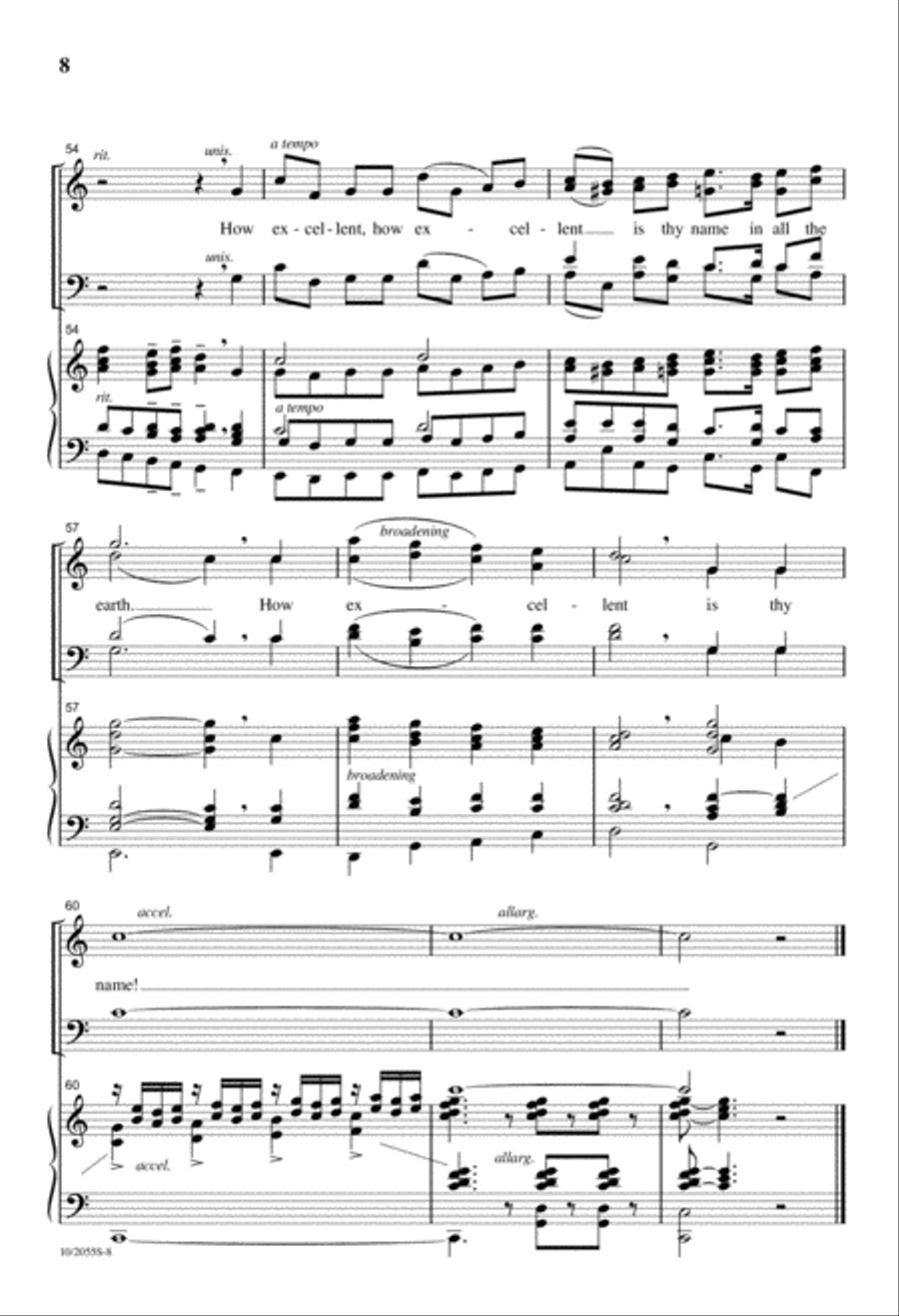 Psalm 8 4-Part scores gallery preview page 8