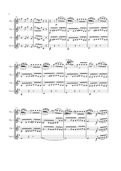 Eine Kleine Nachtmusic First Movement for 4 Violins image number null