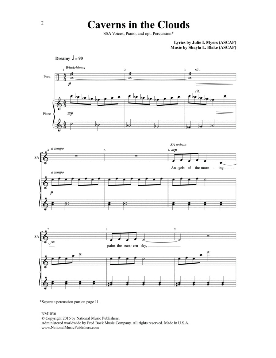 Caverns in the Clouds SSA scores gallery preview page 1