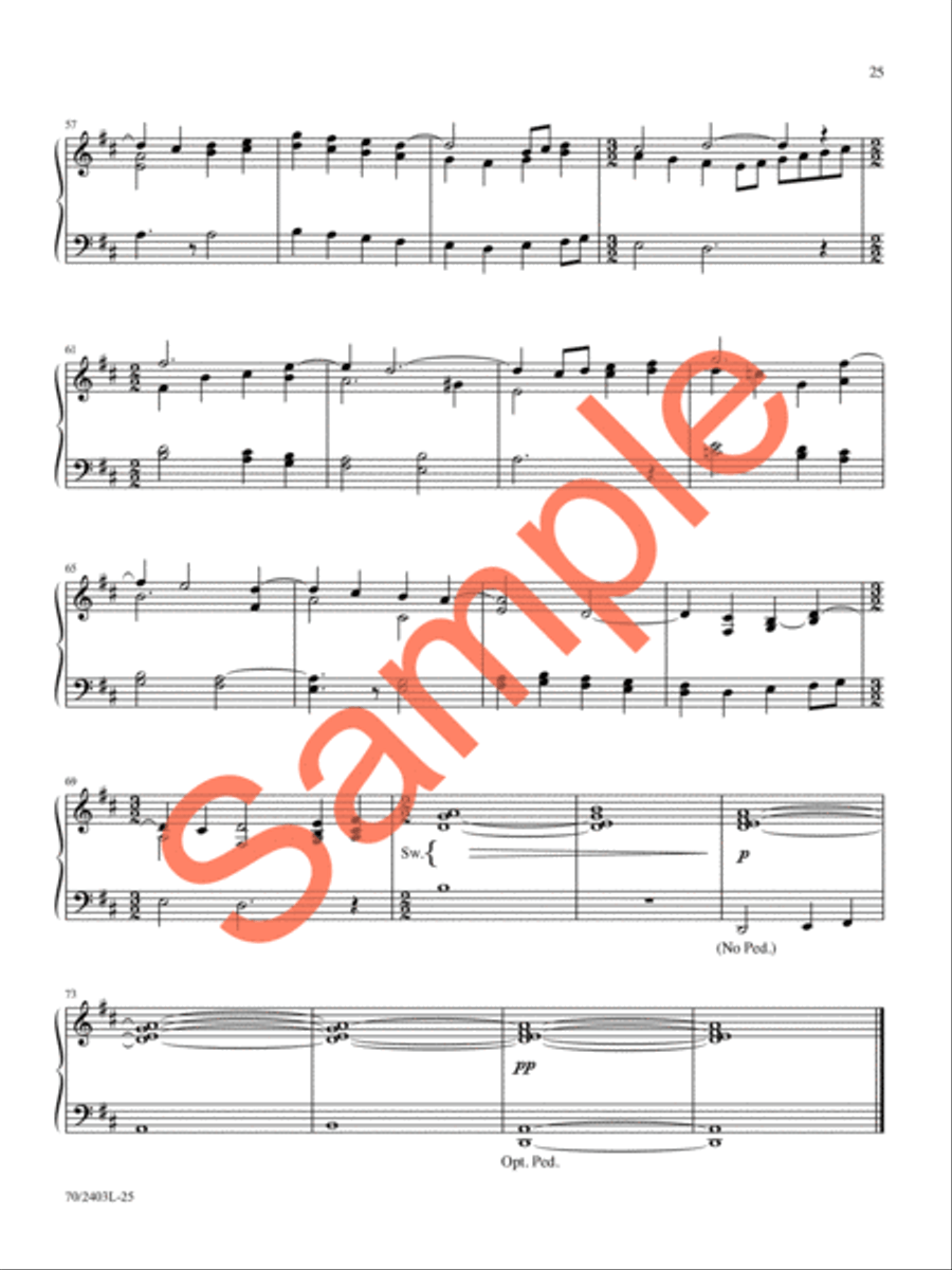 A Treasury of Hymns, Vol. 2 Organ Solo scores gallery preview page 20