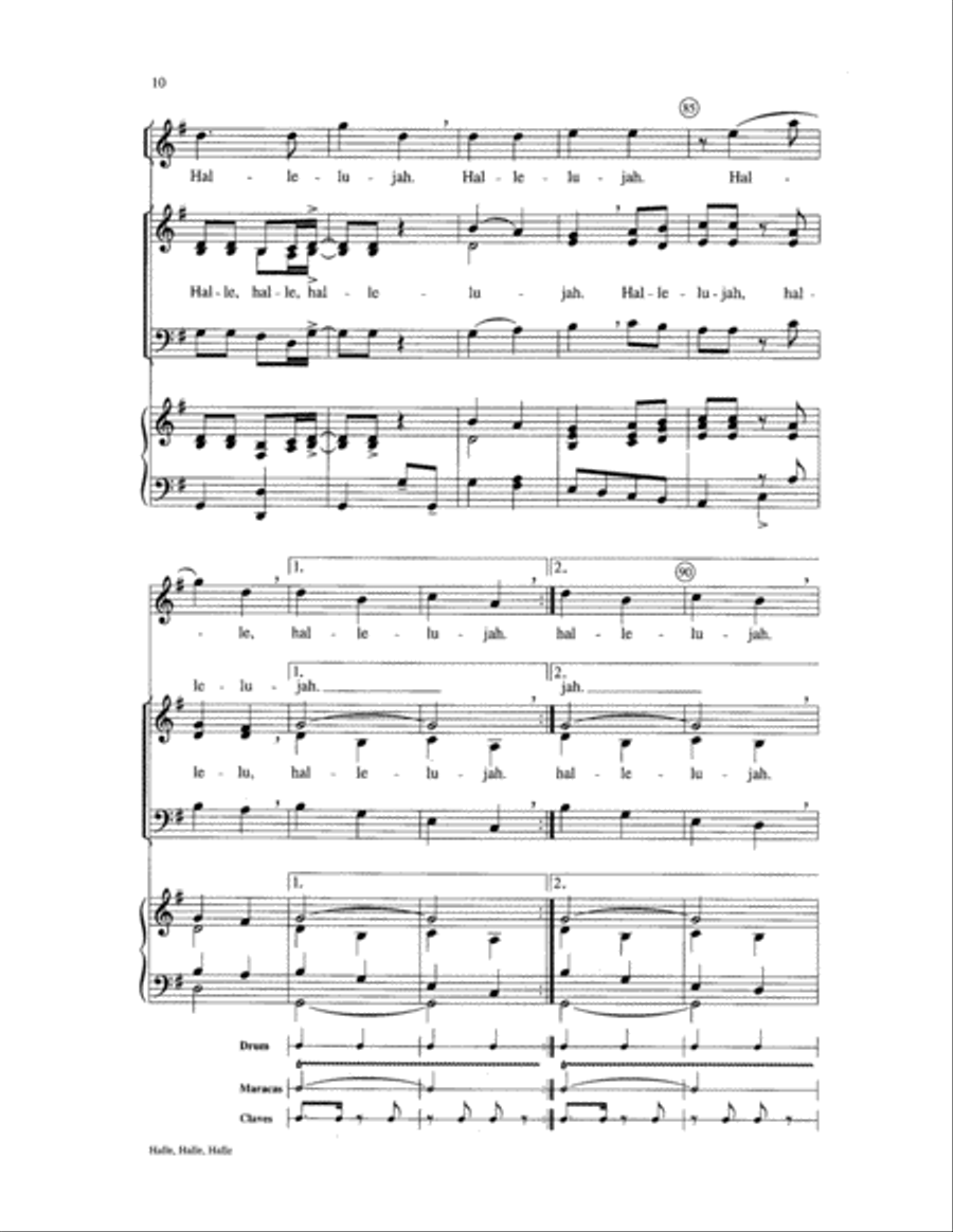 Halle, Halle, Halle Halle, Halle, Halle Choir scores gallery preview page 10