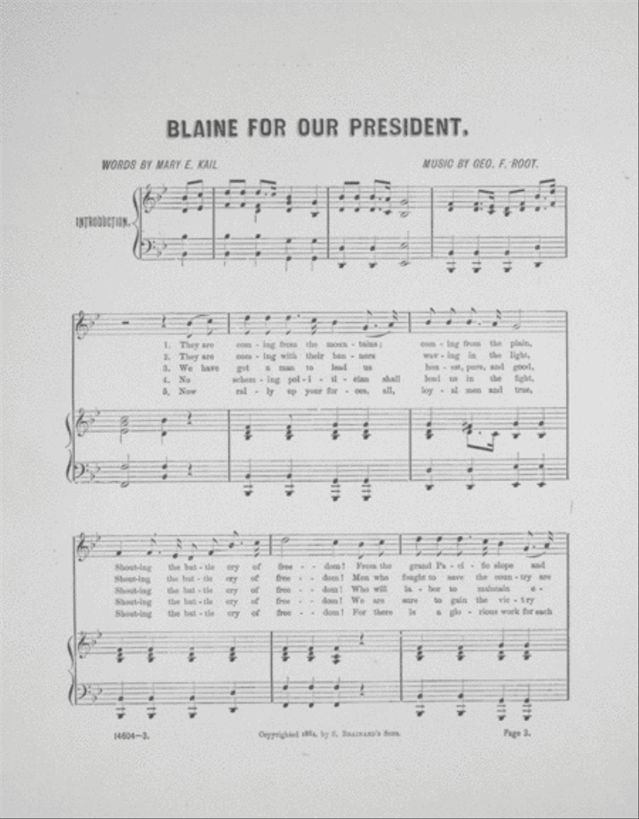Blaine & Logan Republican Campaign Songs Voice scores gallery preview page 2