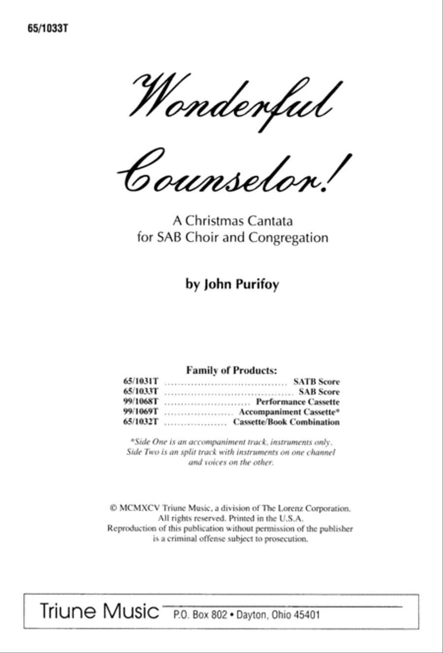 Wonderful Counselor 3-Part scores gallery preview page 3