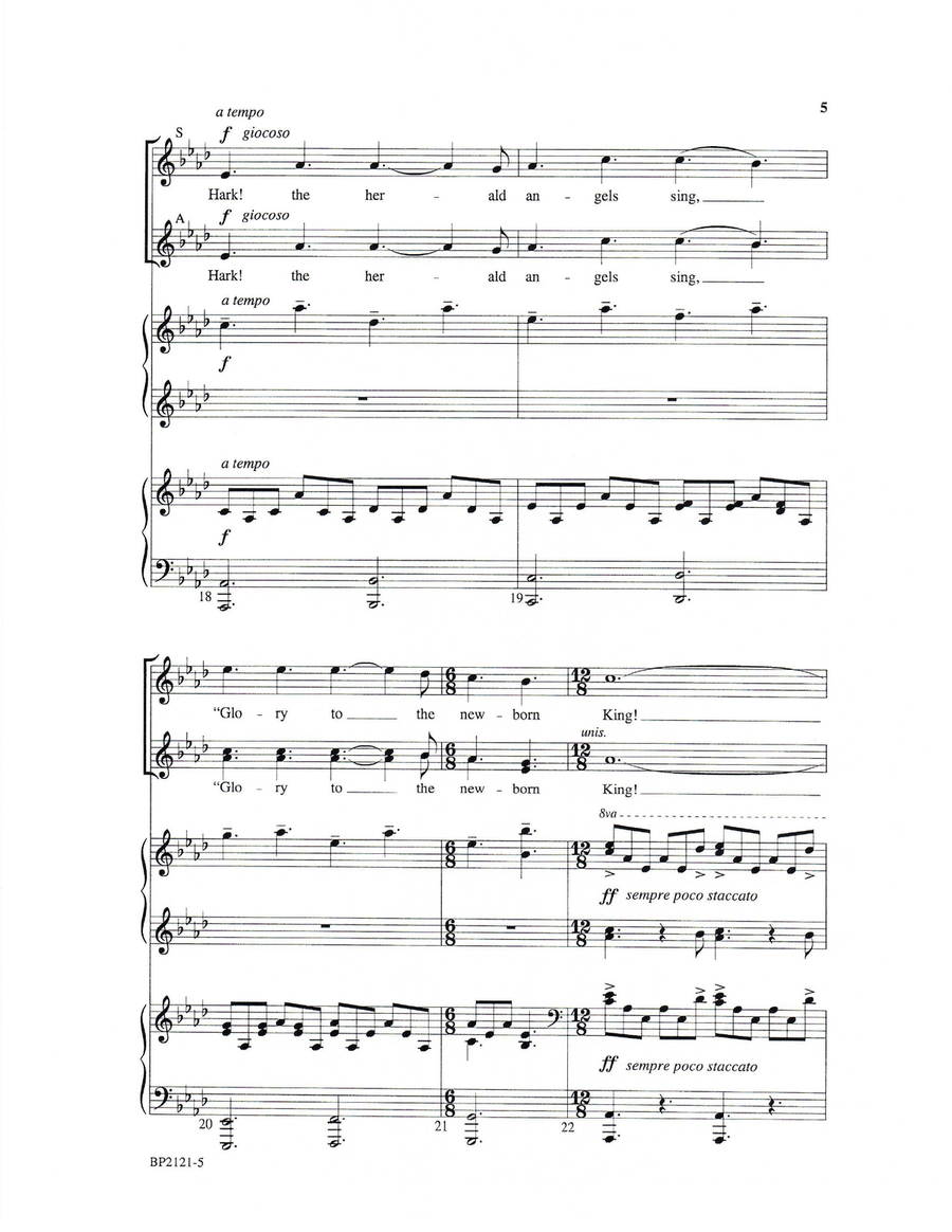Hark! the Herald Angels Sing - Forrest - SSAA SSAA scores gallery preview page 5