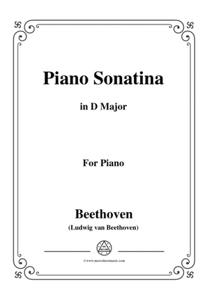 Book cover for Beethoven-Piano Sonatina in D Major,for piano