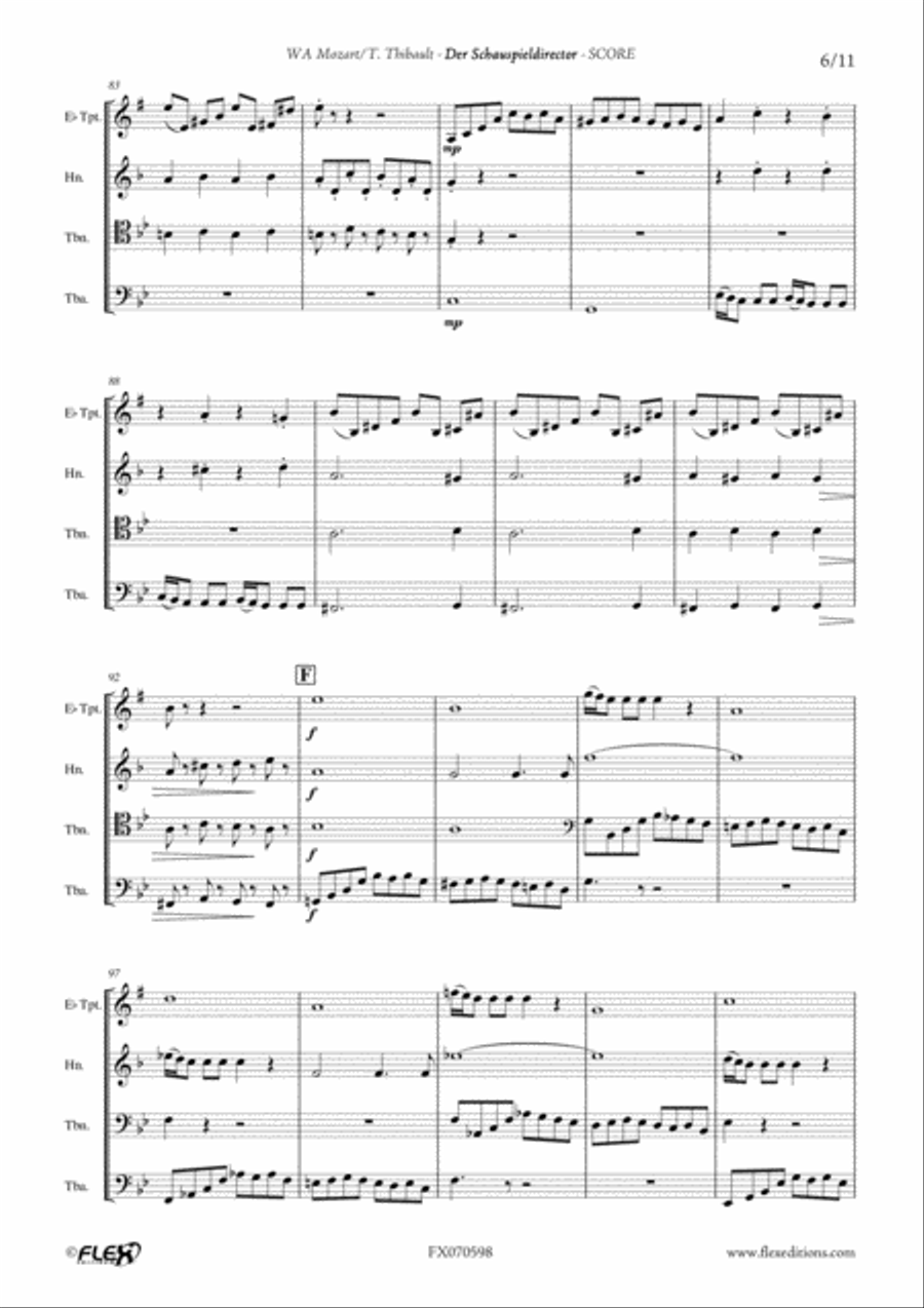 Der Schauspieldirector - The Impresario Brass Quartet scores gallery preview page 6
