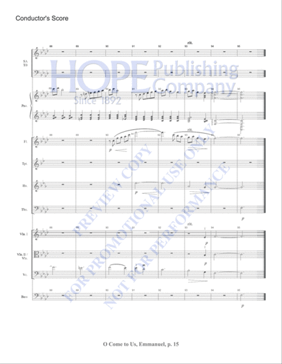 O Come to Us, Emmanuel O Come to Us, Emmanuel Choir scores gallery preview page 15
