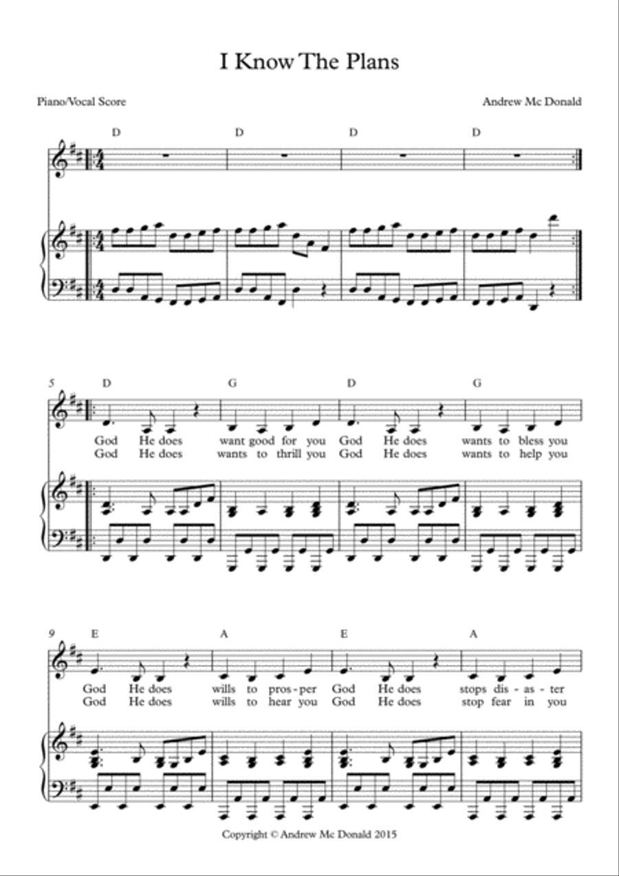 I Know The Plans Voice scores gallery preview page 2