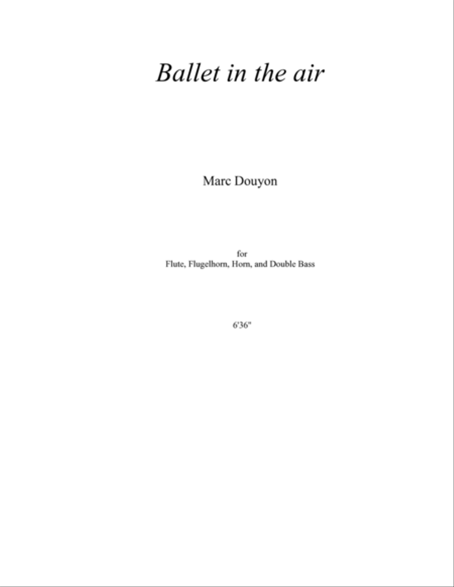 Ballet in the air Chamber Music scores gallery preview page 2