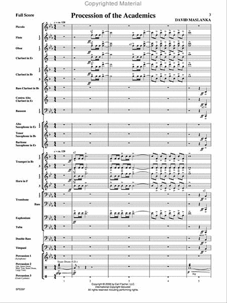 Procession of the Academics Concert Band scores gallery preview page 4