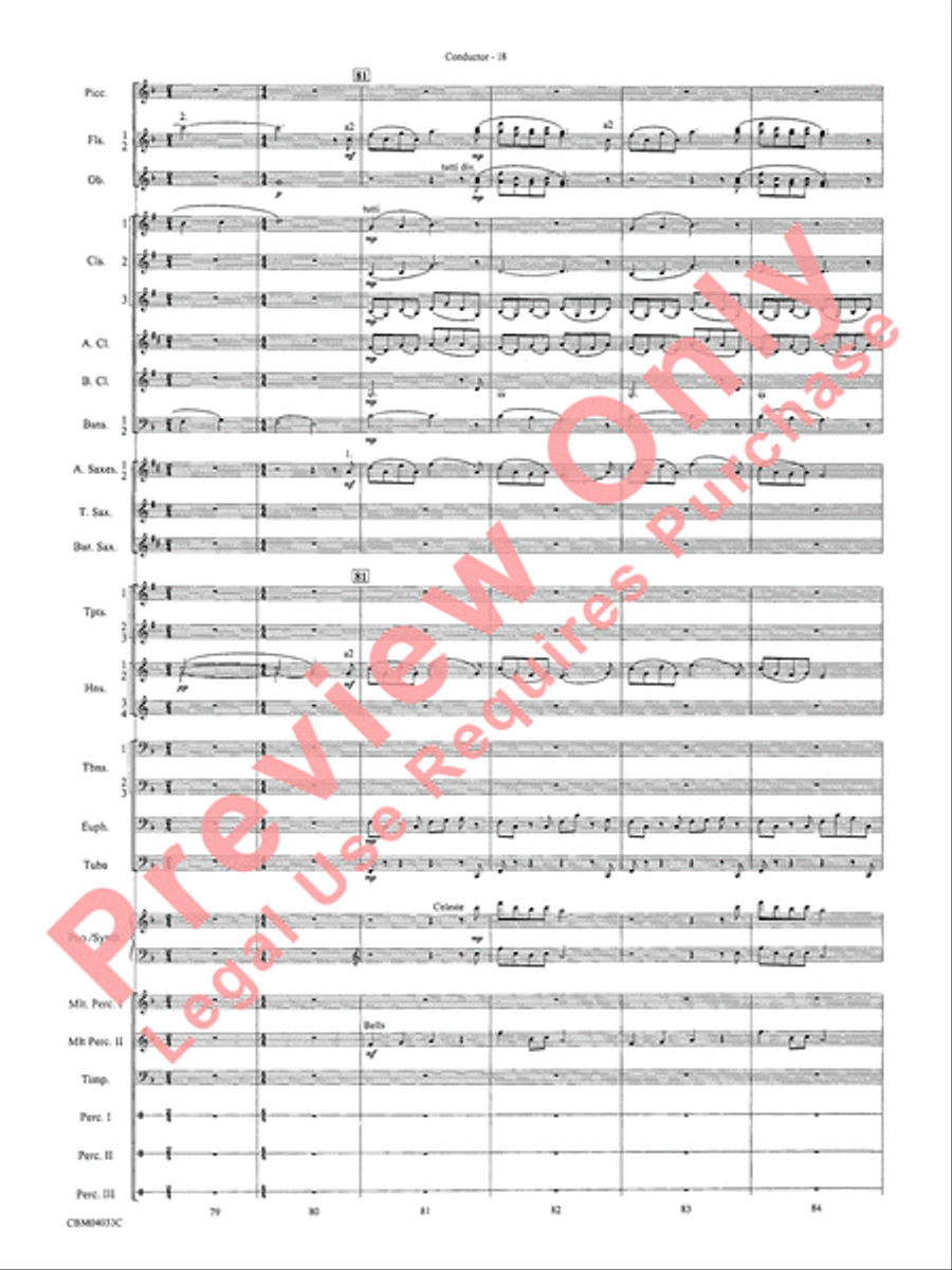 The Polar Express, Concert Suite from Concert Band scores gallery preview page 20