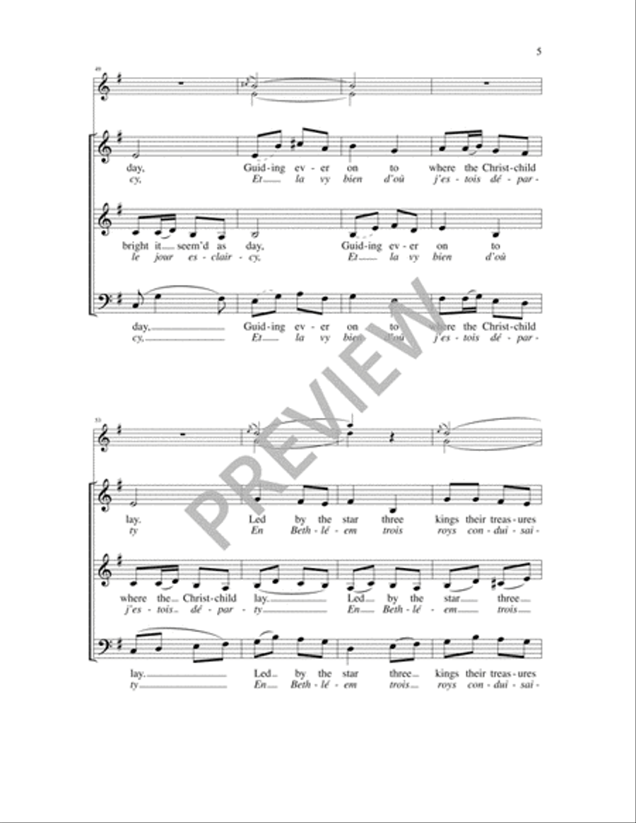 Noel Nouvelet / Now the Green Blade Rises 3-Part scores gallery preview page 5