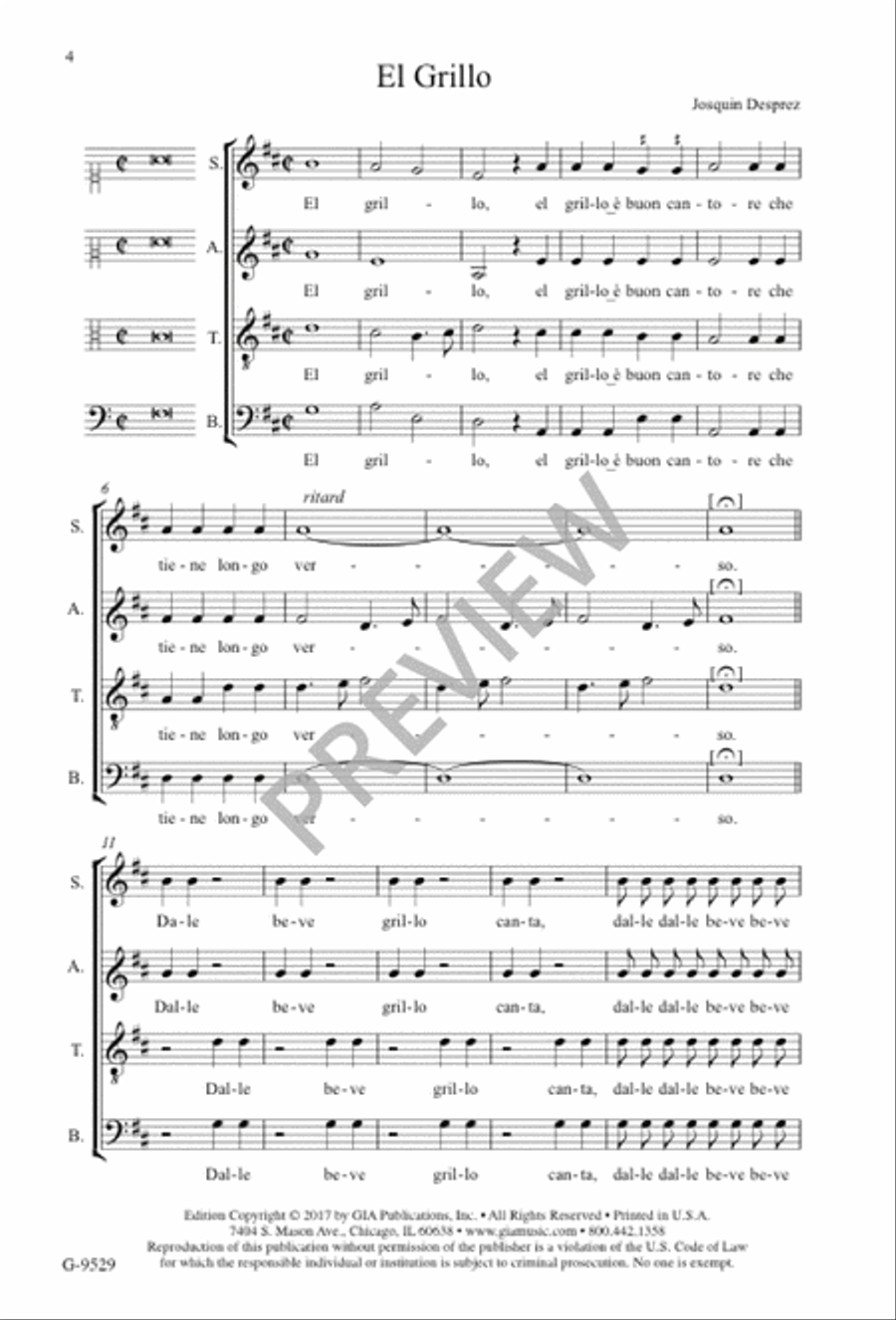 El Grillo 4-Part scores gallery preview page 4